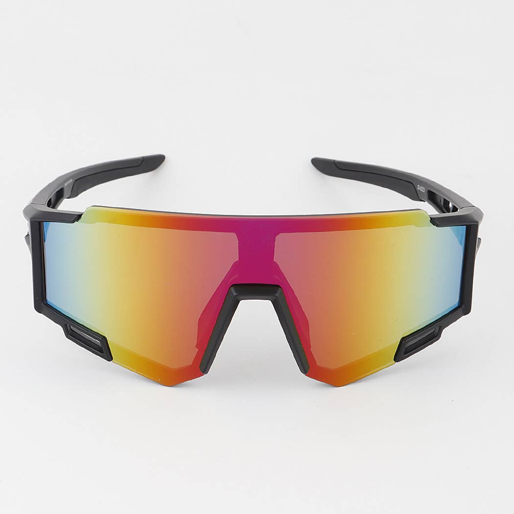 Modern Bottom Lined Shield Sunglasses