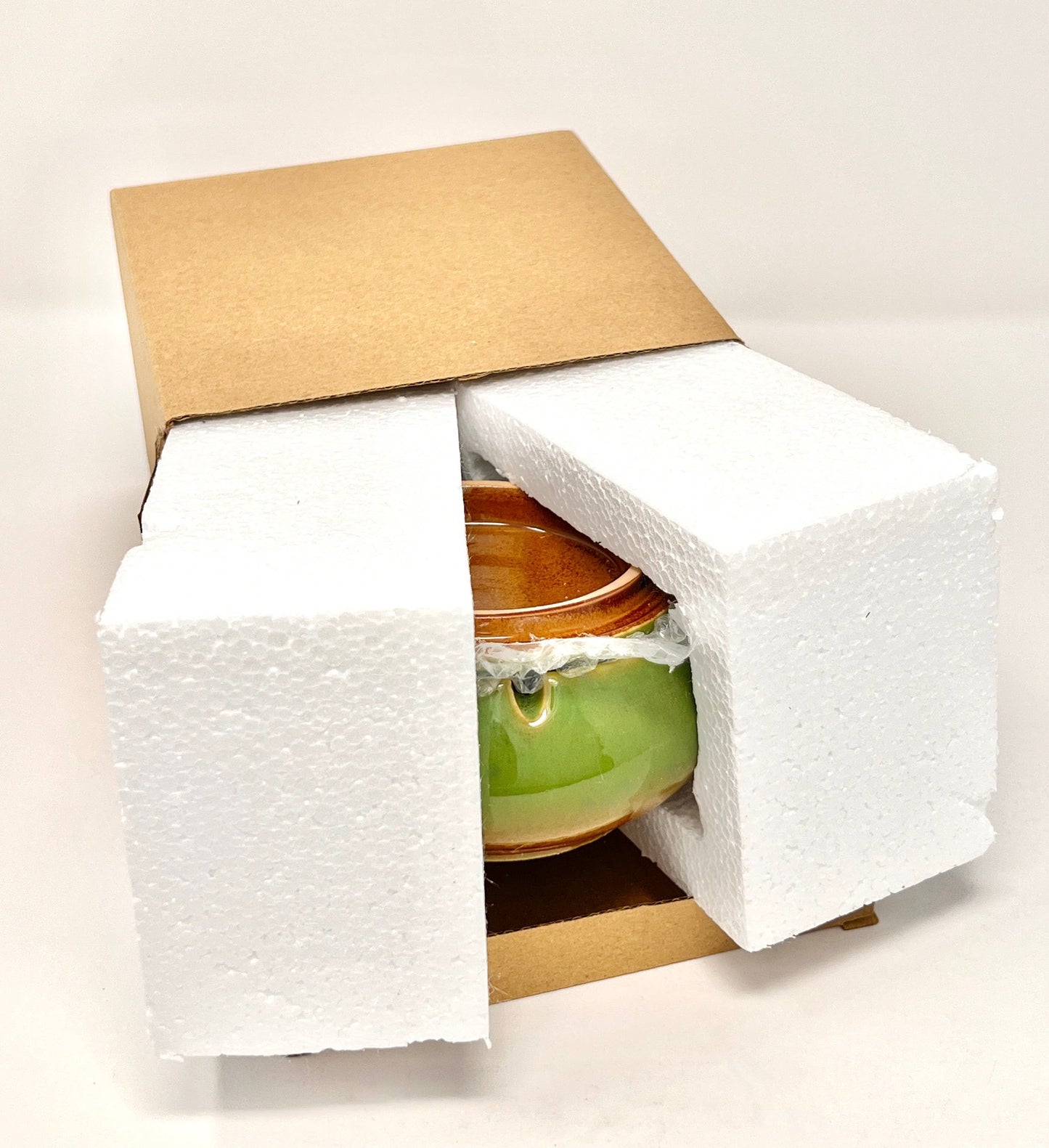 Glazed Ceramic Ashtray with Lid for indoor and outdoor use