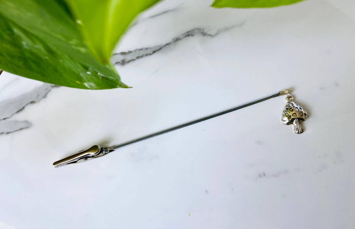 Silver Mushroom Clip