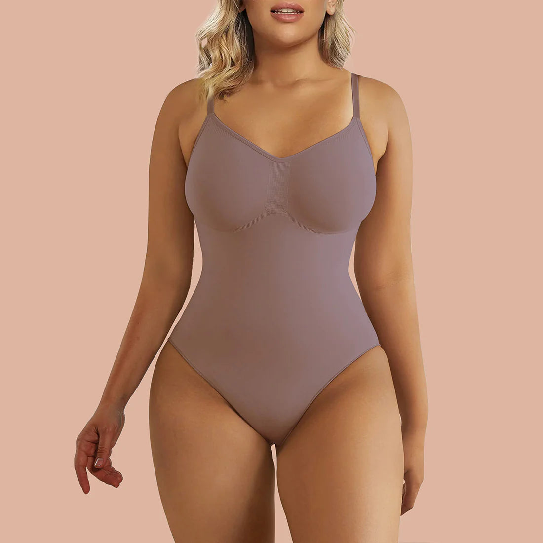 SHAPERX Tummy Control Shapewear Seamless Thong Bodysuit
