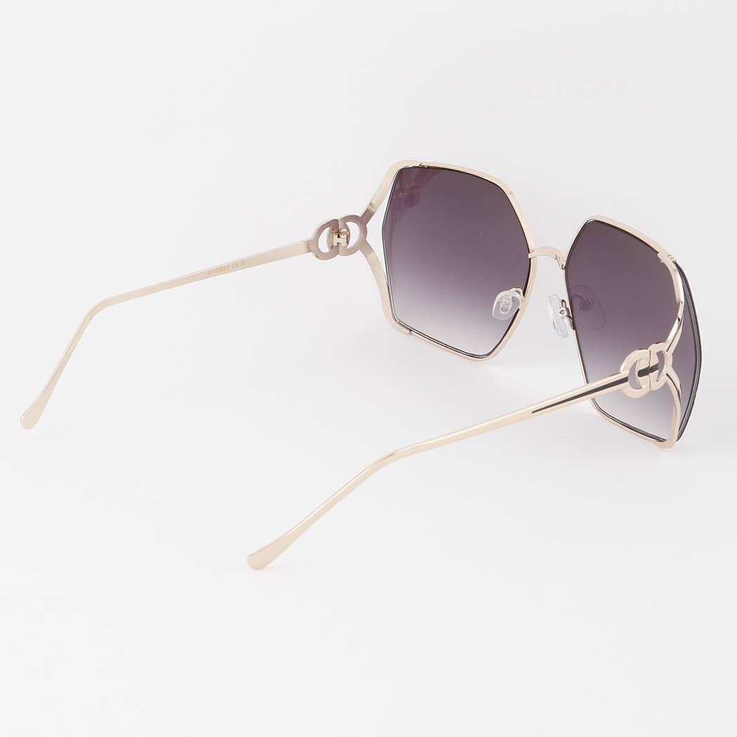 Luxury Stripe Geometric Sunglasses