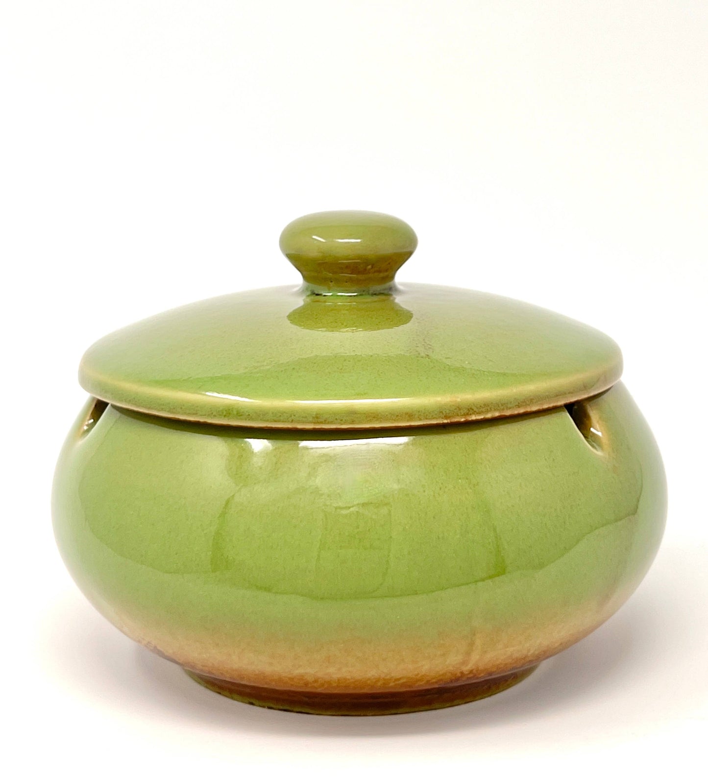 Glazed Ceramic Ashtray with Lid for indoor and outdoor use