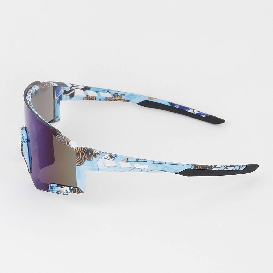 Modern Bottom Lined Shield Sunglasses