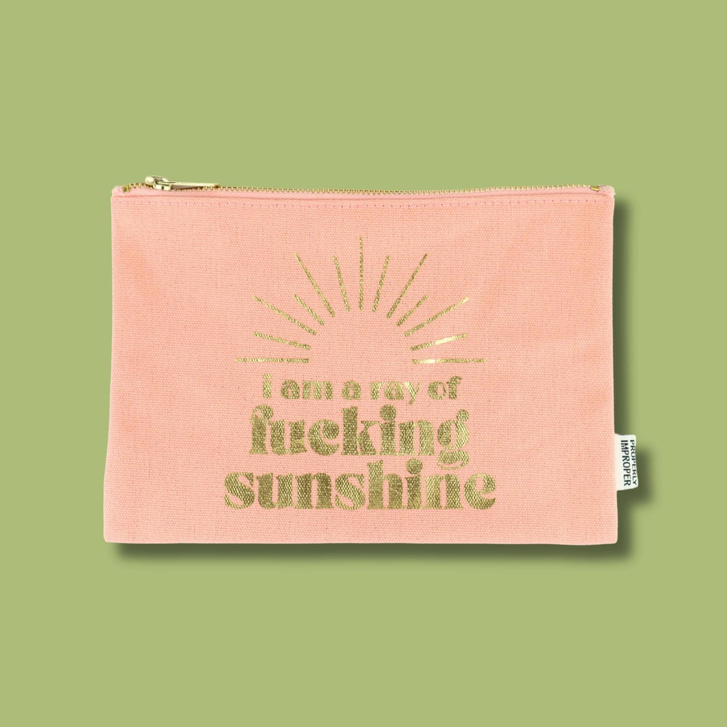 I Am A F ing Ray Of Sunshine Pink Canvas Pouch