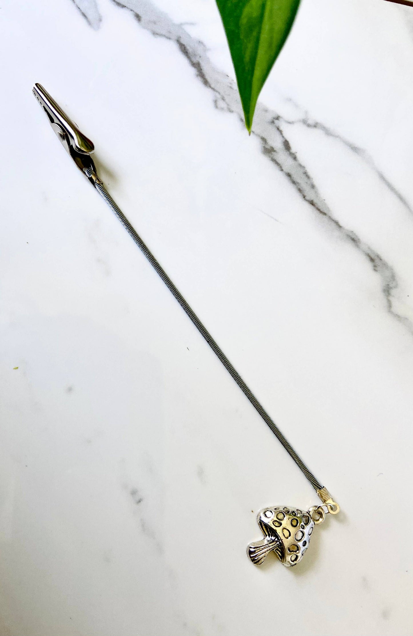Silver Mushroom Clip
